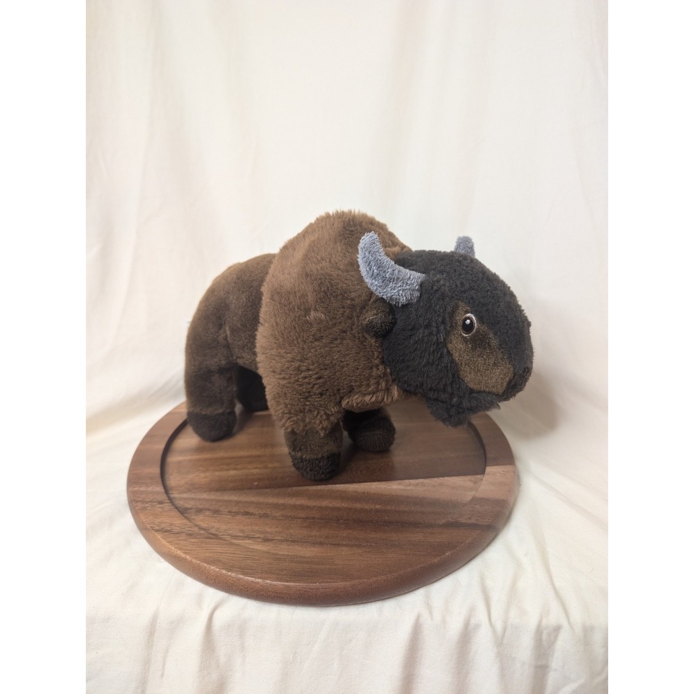 ECO NATION BY AURORA BISON BUFFALO BROWN‎ GREY PLUSH ANIMAL TOY 10"